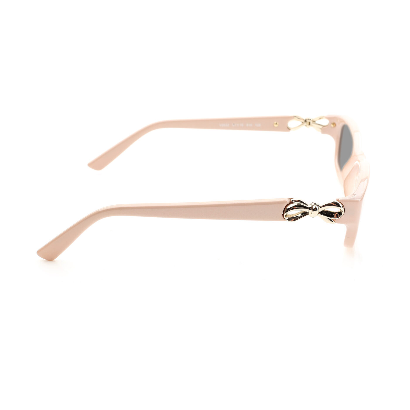 Valentino '00s Beige Bow Plastic Sunglasses with Black Lenses - Image 3