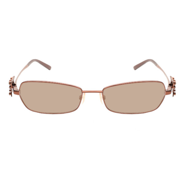 Valentino '90s Brass Crystal Butterfly Detail Sunglasses with Brown Lenses - Image 2