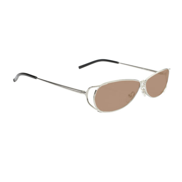 Valentino '90s Crystals Silver Frames V 5321 Sunglasses with Brown Lenses - Image 2
