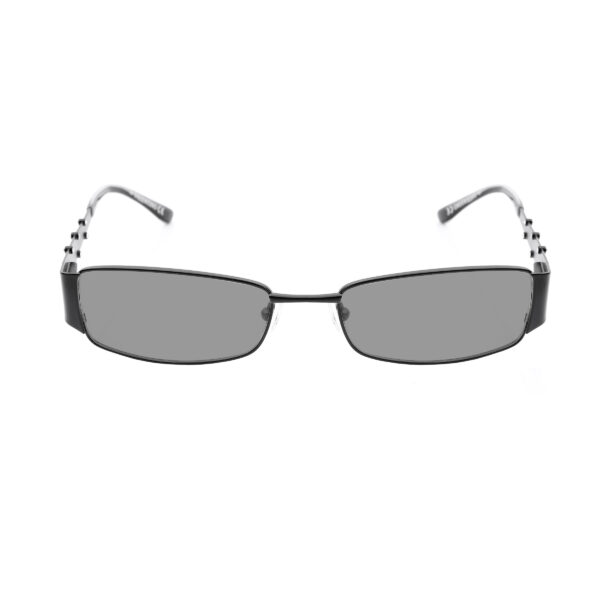Valentino '90s Black & White Crystals Metal Sunglasses with Black Lenses - Image 2