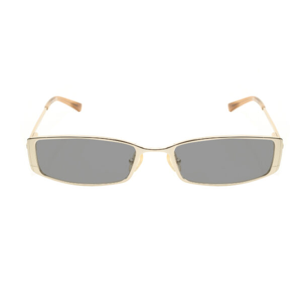 Valentino '90s White Gold Crystals Metal Sunglasses with Black Lenses - Image 2