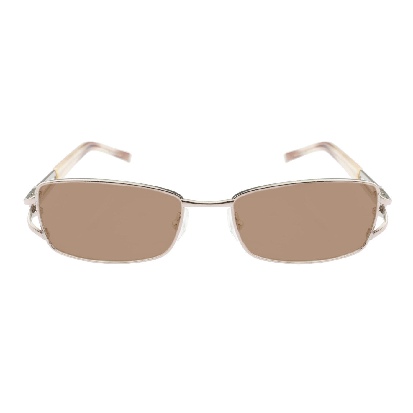 Valentino '90s Crystal Signature Baby Pink Frame Sunglasses with Brown Lenses - Image 2