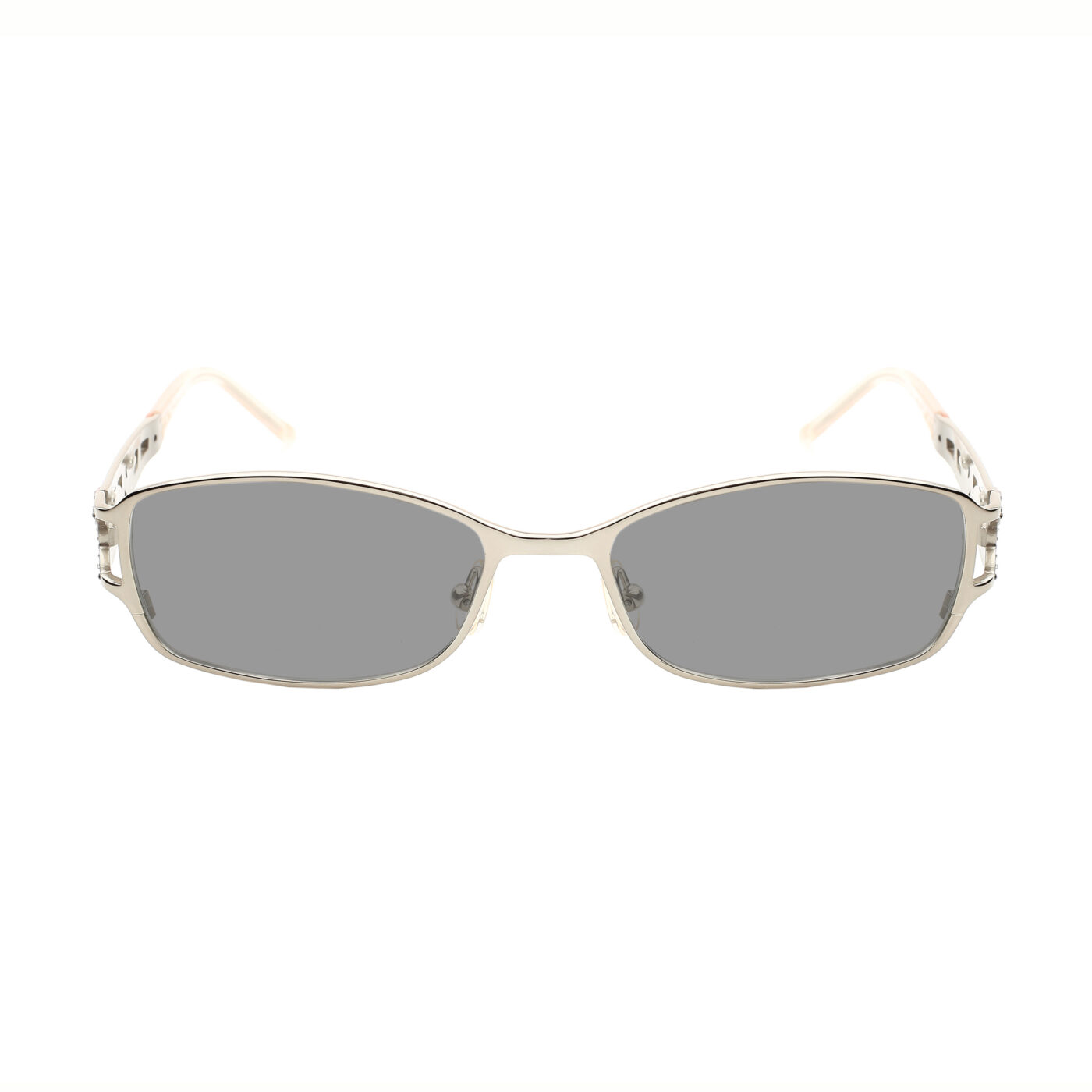 Valentino '90s Baby Pink Crystals Sunglasses with Black Lenses - Image 2
