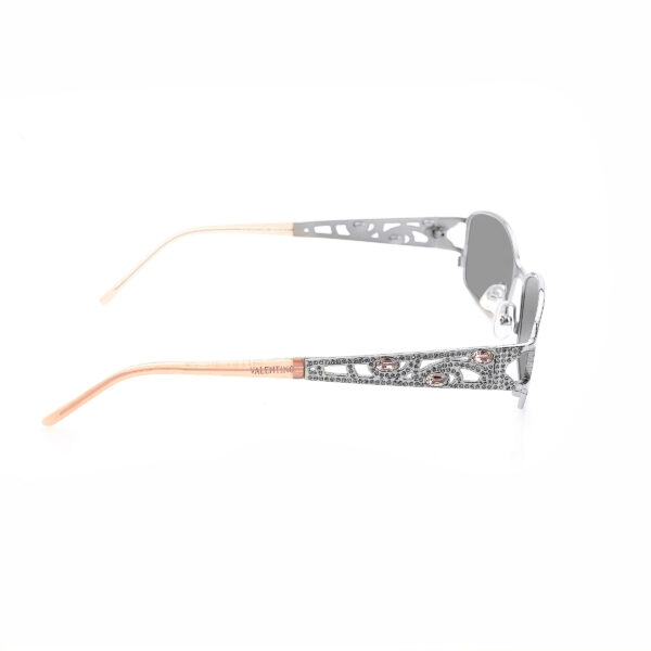 Valentino '90s Baby Pink Crystals Sunglasses with Black Lenses - Image 3