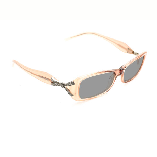 Valentino '00s Powder Pink Crystal Bow Plastic Sunglasses with Black Lenses