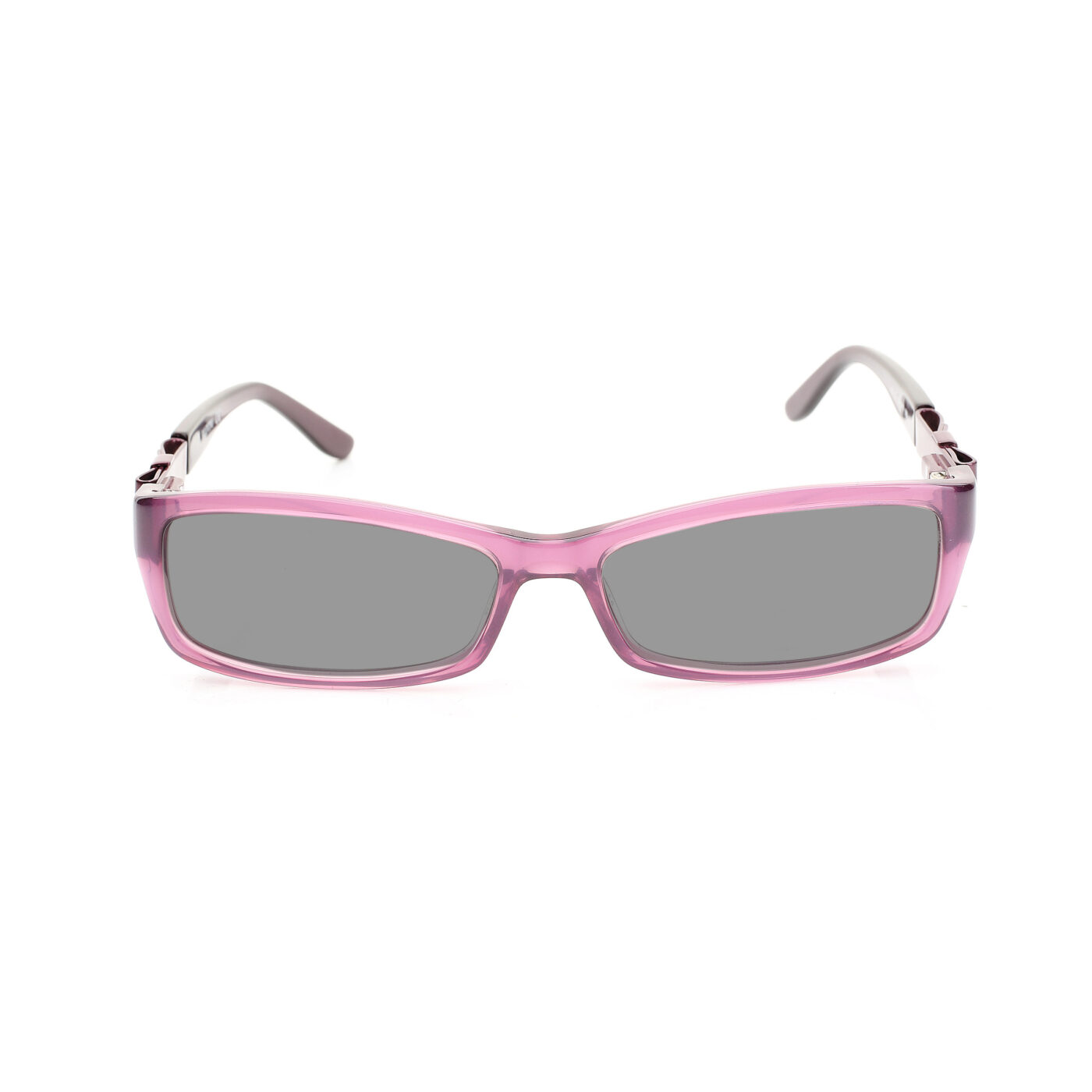 Valentino '00s Purple Bow Plastic Sunglasses with Black Lenses - Image 2