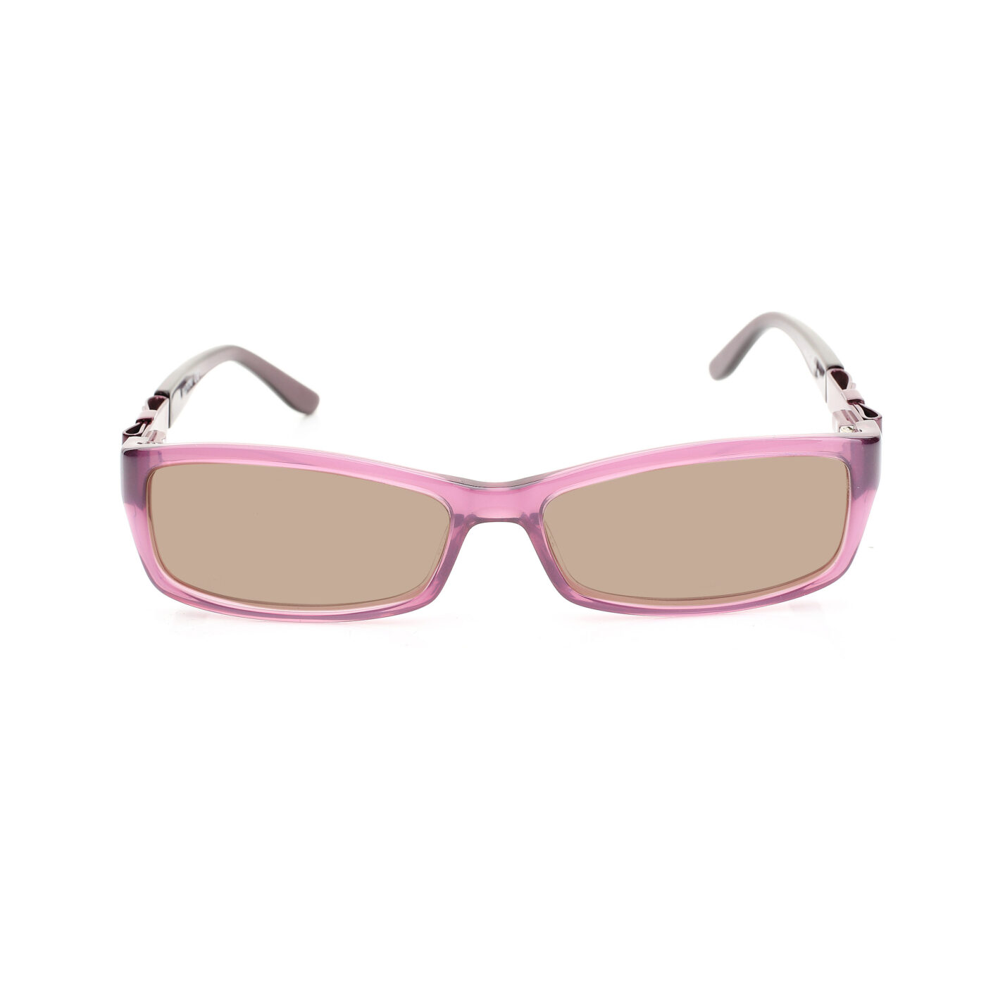 Valentino '00s Purple Bow Plastic Sunglasses with Brown Lenses - Image 2