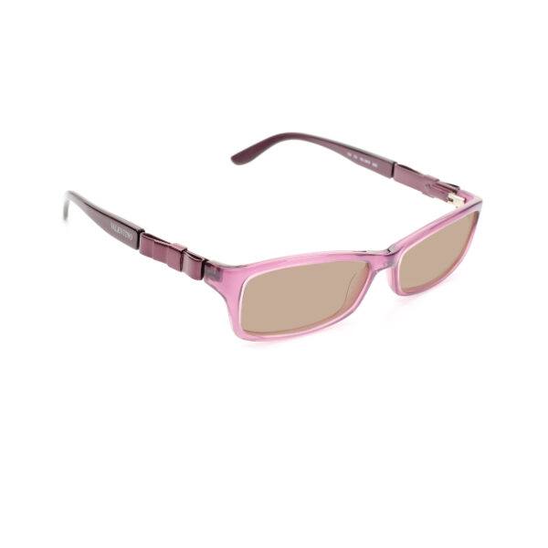 Valentino '00s Purple Bow Plastic Sunglasses with Brown Lenses