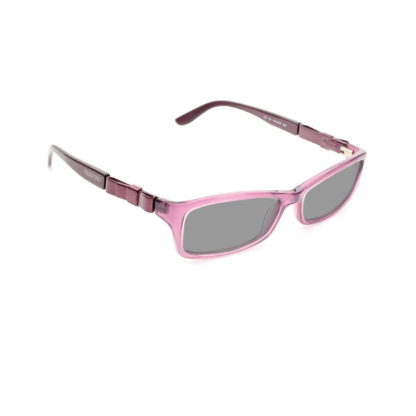Valentino '00s Purple Bow Plastic Sunglasses with Black Lenses