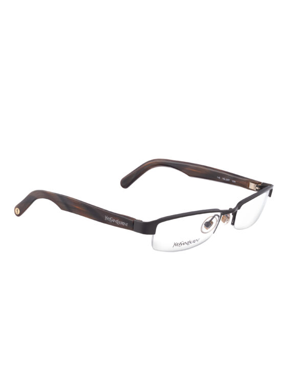 Yves Saint Laurent 00s Half Rim Deep Chocolate Glasses