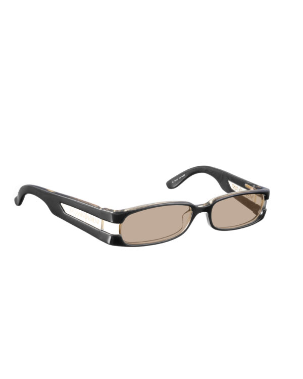 Yves Saint Laurent 00s Black Sunglasses with Transparent Elements with Brown Lenses