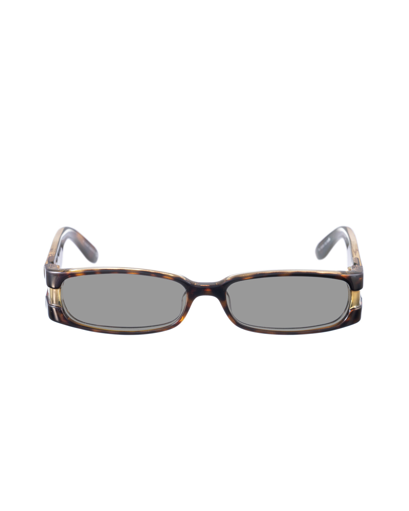 Yves Saint Laurent 00s Brown Havana and Clear Sunglasses with Black Lenses - Image 2
