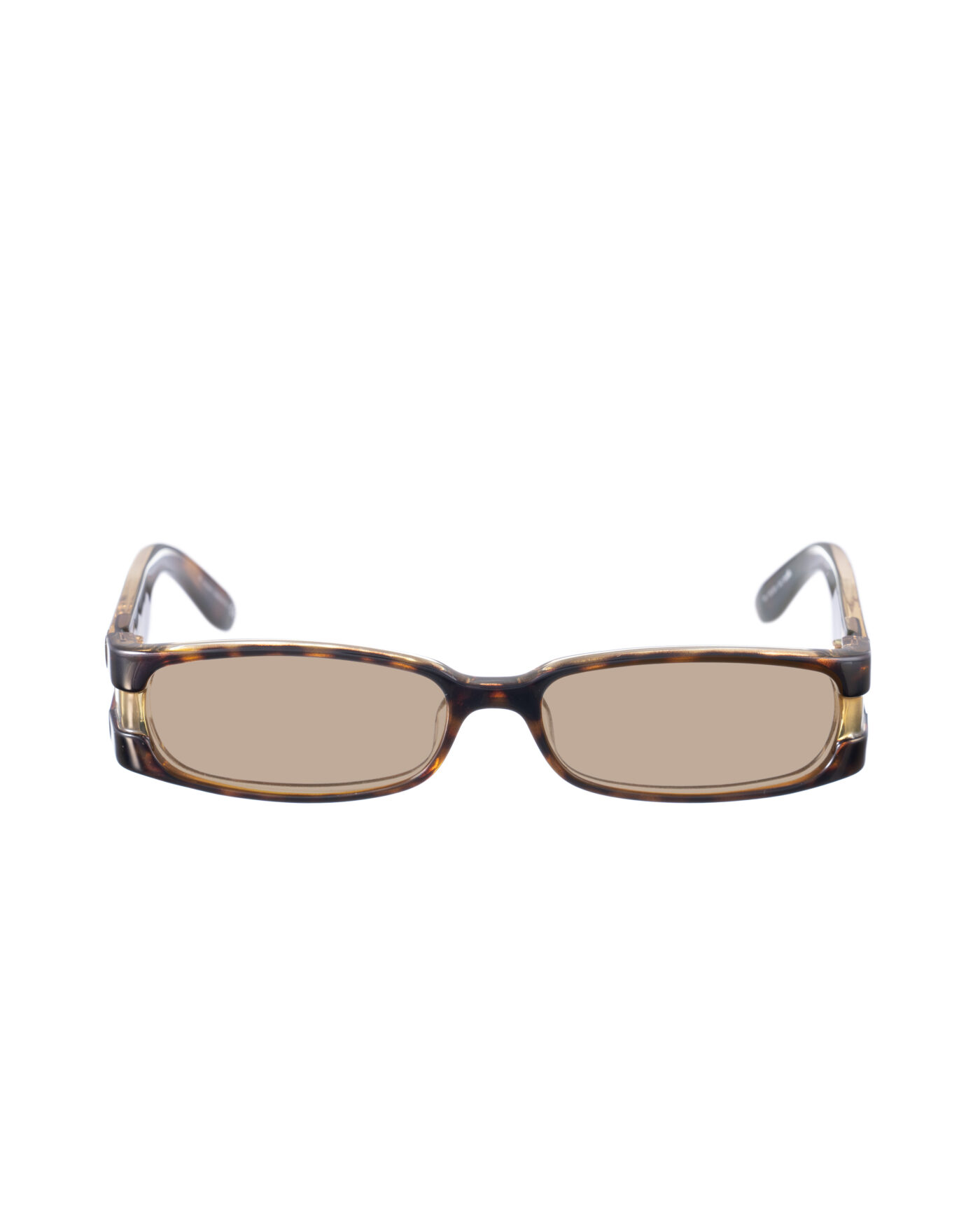 Yves Saint Laurent 00s Brown Havana and Clear Sunglasses with Brown Lenses - Image 2