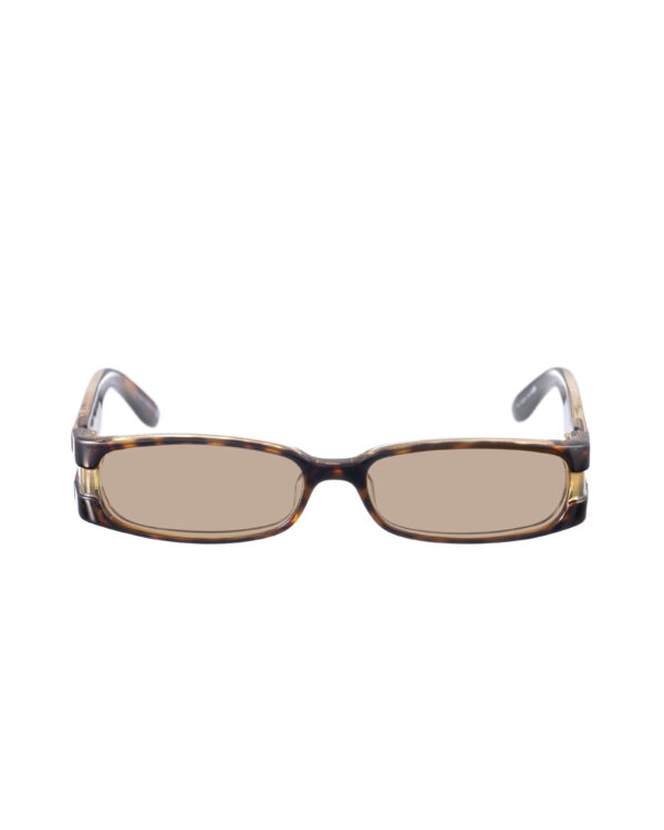 Yves Saint Laurent 00s Brown Havana and Clear Sunglasses with Brown Lenses - Image 2