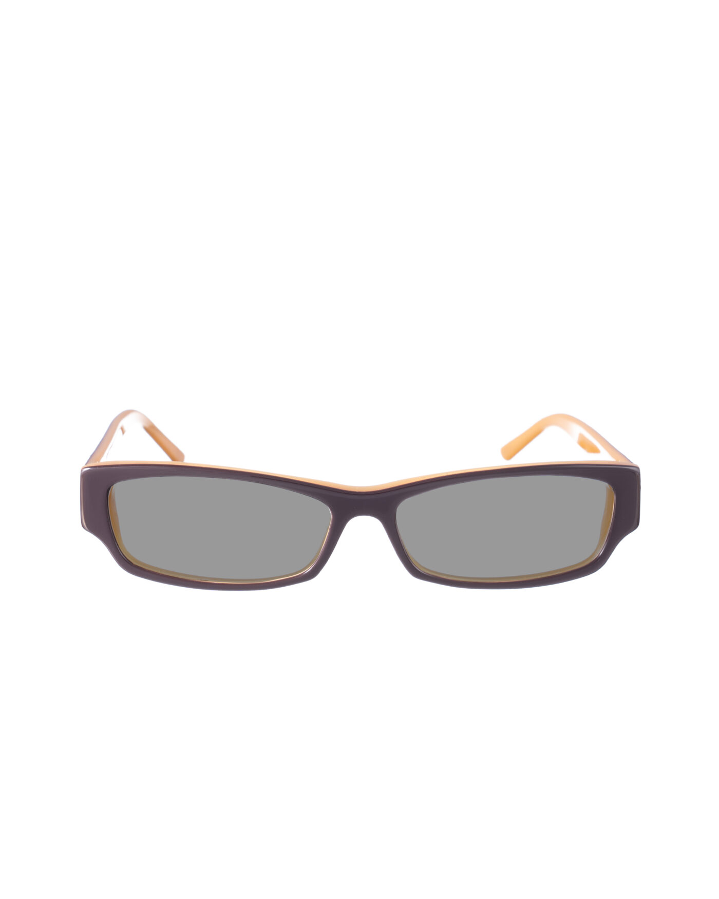 Yves Saint Laurent 00s Beige and Black Sunglasses with Gold Logo with Black Lenses - Image 2