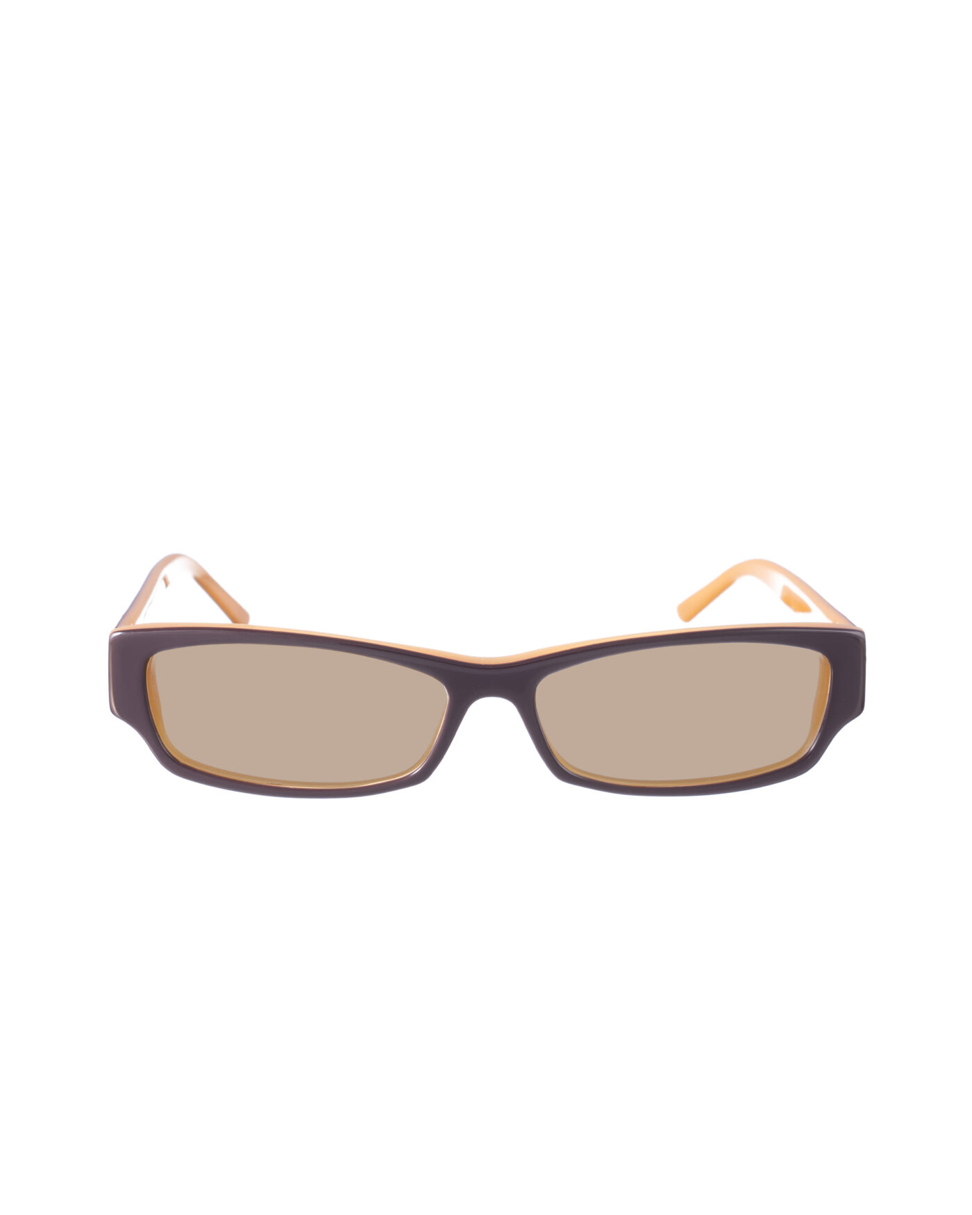 YvesSaintLaurent 00s Beige and Black Sunglasses with Gold Logo with Brown Lenses - Image 2