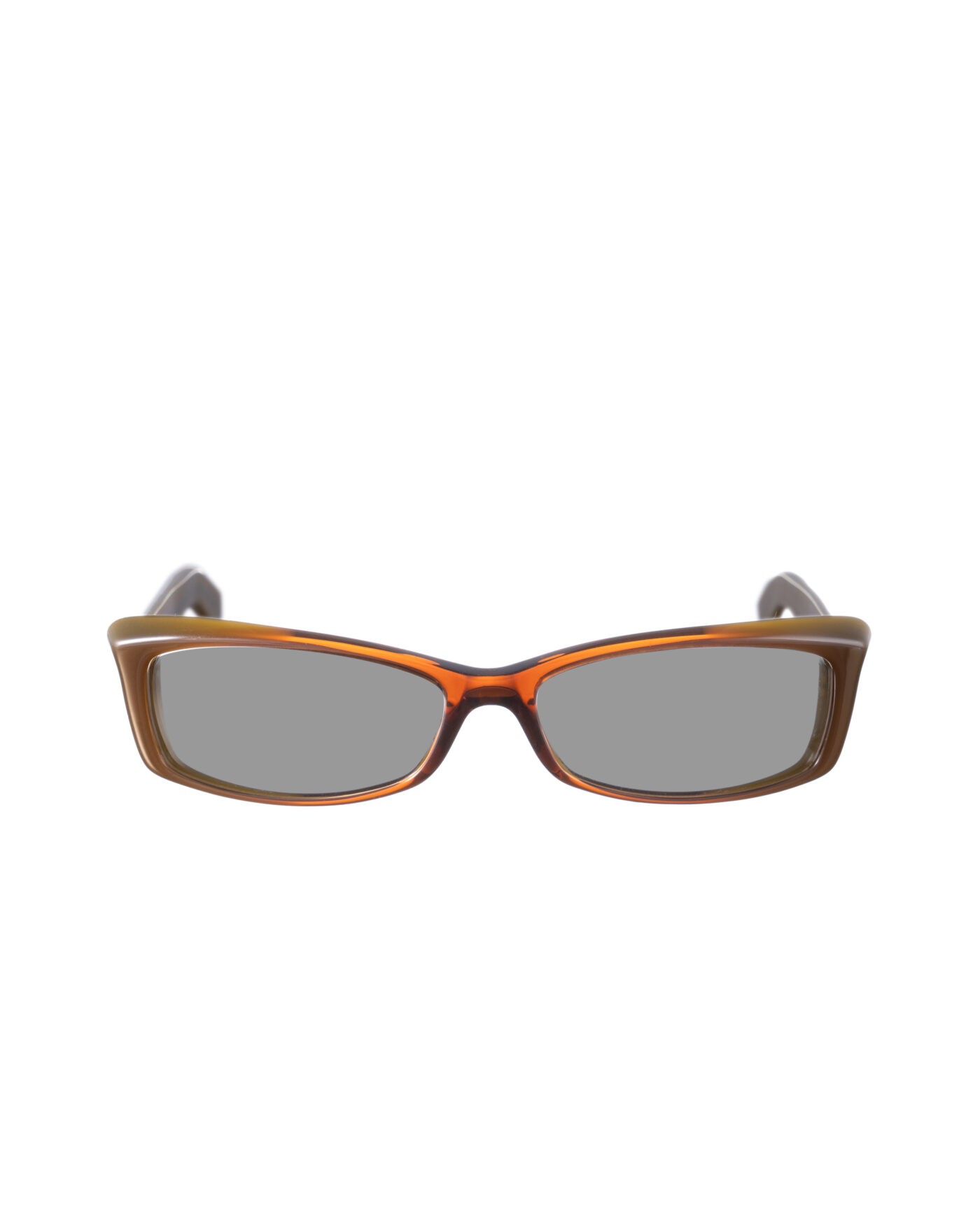 Yves Saint Laurent 00s Brown Plastic Transparent Sunglasses with Black Lenses - Image 2
