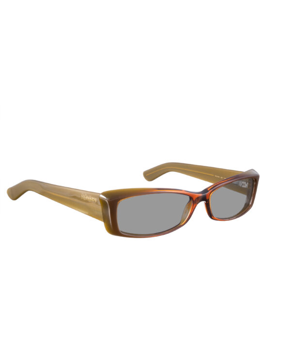 Yves Saint Laurent 00s Brown Plastic Transparent Sunglasses with Black Lenses