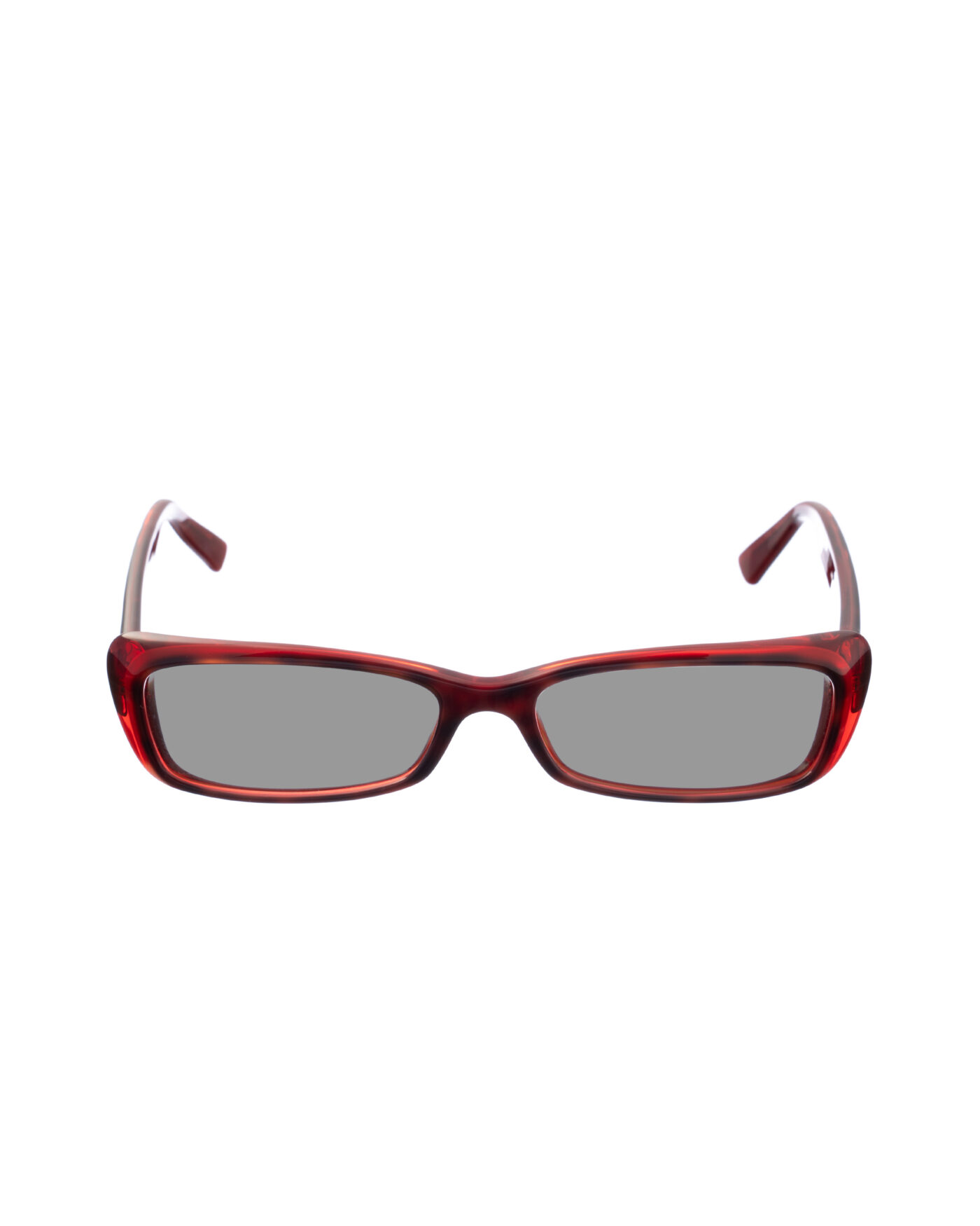 Alexander McQueen '90s Dark Red Cat Eye Transparent Sunglasses with Black Lenses - Image 2