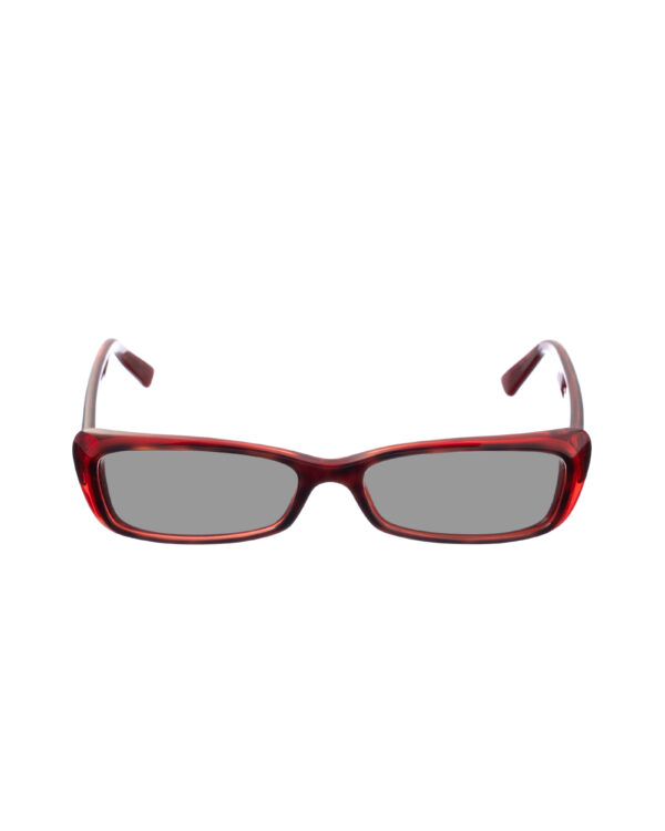Alexander McQueen '90s Dark Red Cat Eye Transparent Sunglasses with Black Lenses - Image 2