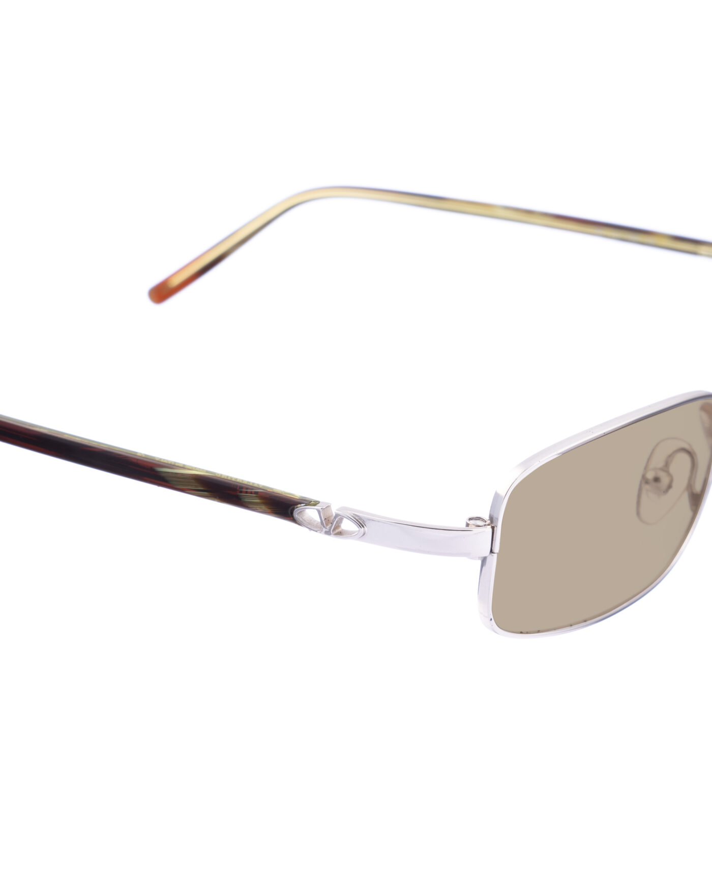Valentino '00s Silver Office Siren Sunglasses with Brown Lenses - Image 3
