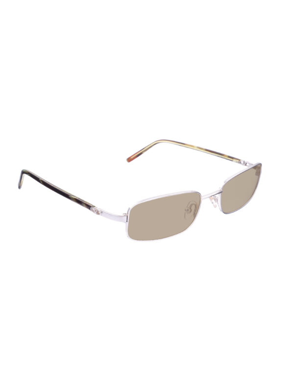 Valentino '00s Silver Office Siren Sunglasses with Brown Lenses