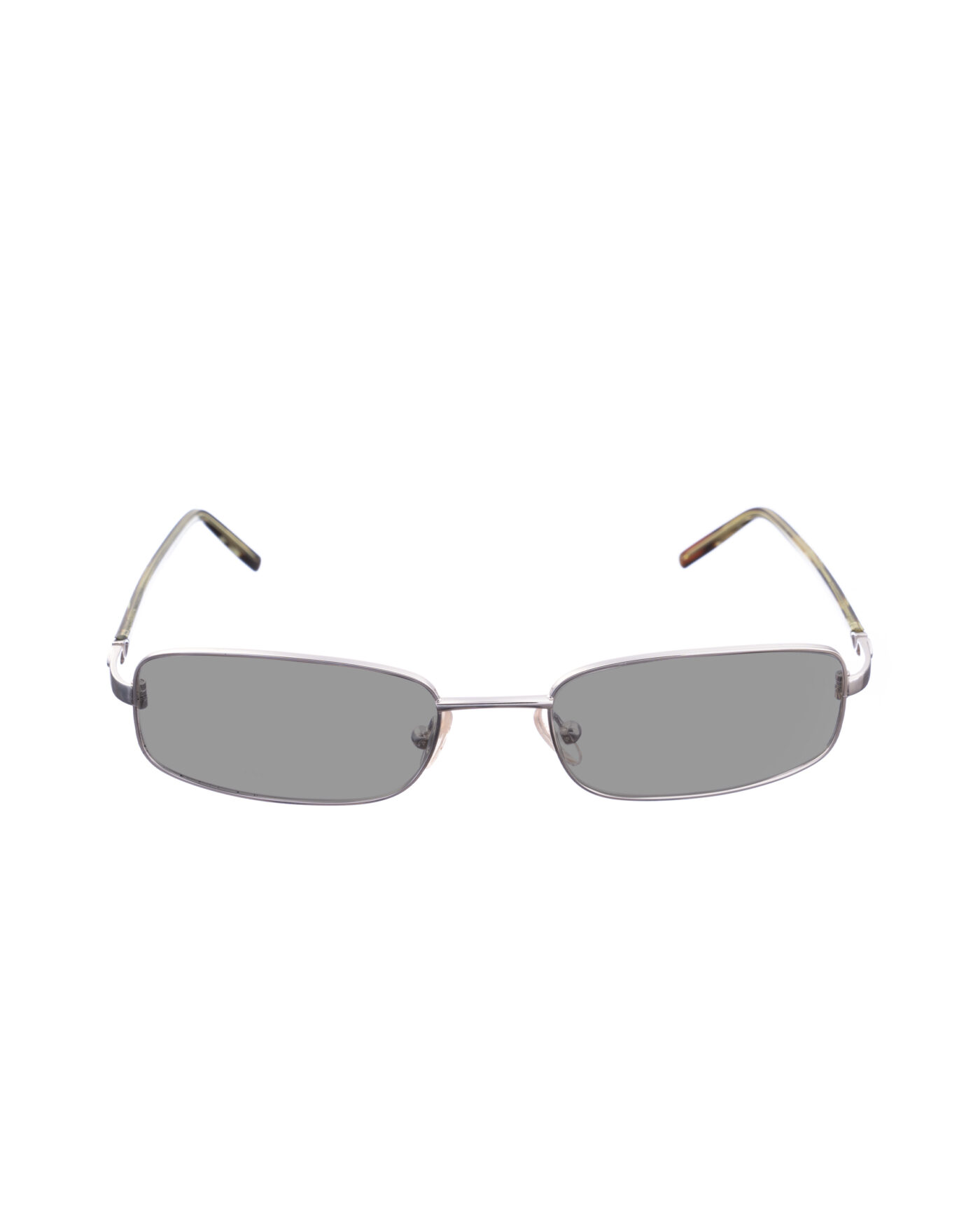Valentino '00s Silver Office Siren Sunglasses with Black Lenses - Image 2