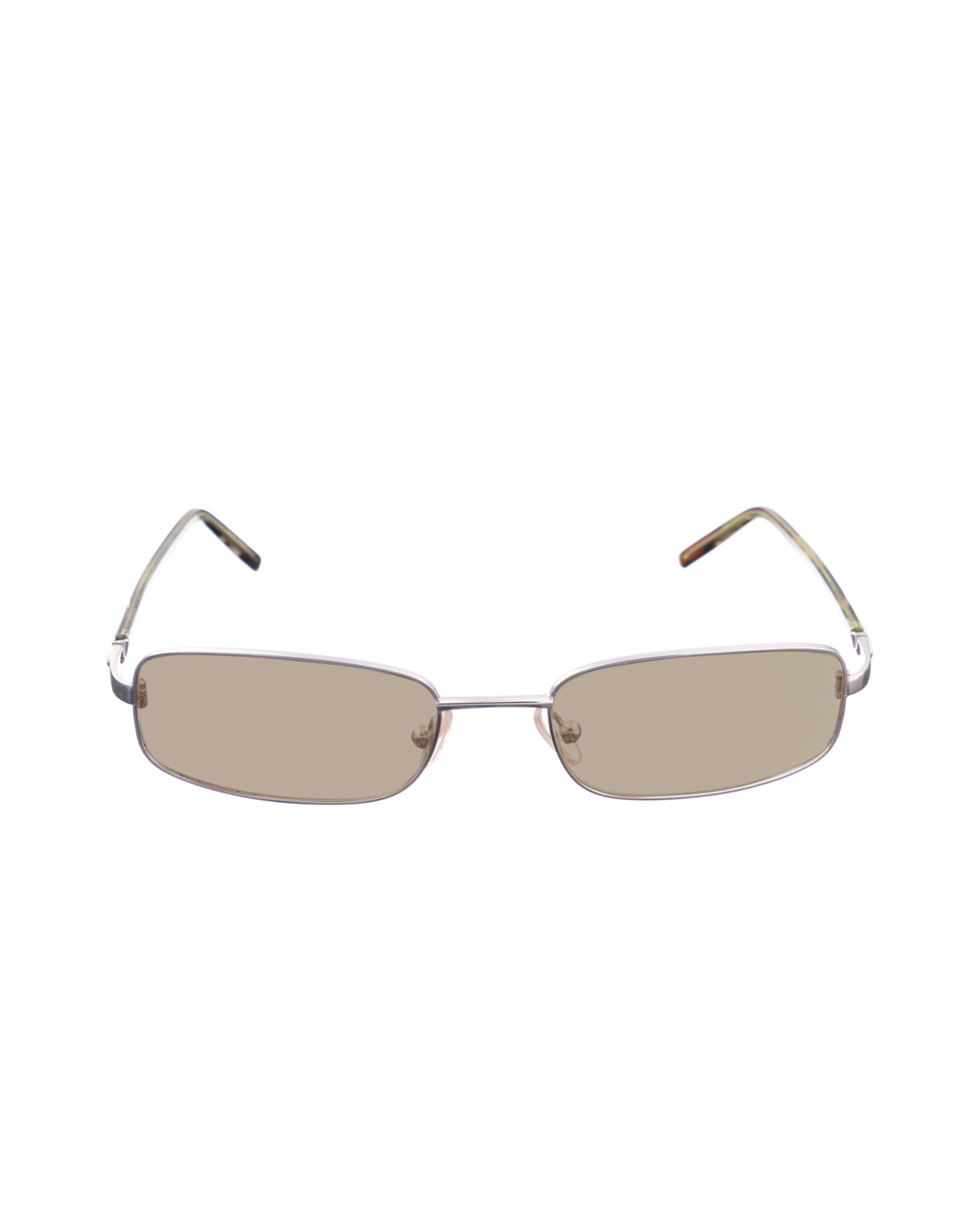 Valentino '00s Silver Office Siren Sunglasses with Brown Lenses - Image 2