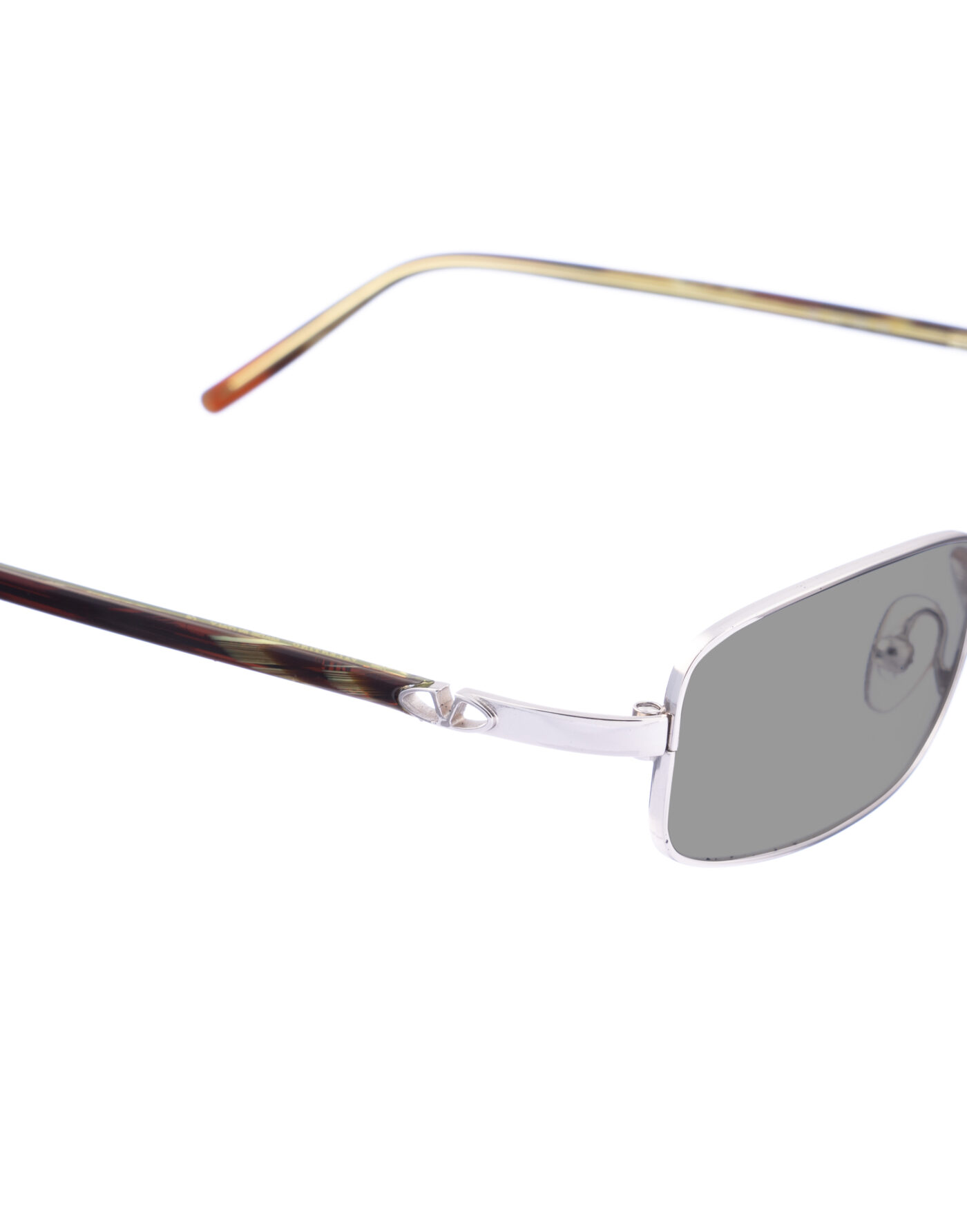 Valentino '00s Silver Office Siren Sunglasses with Black Lenses - Image 3
