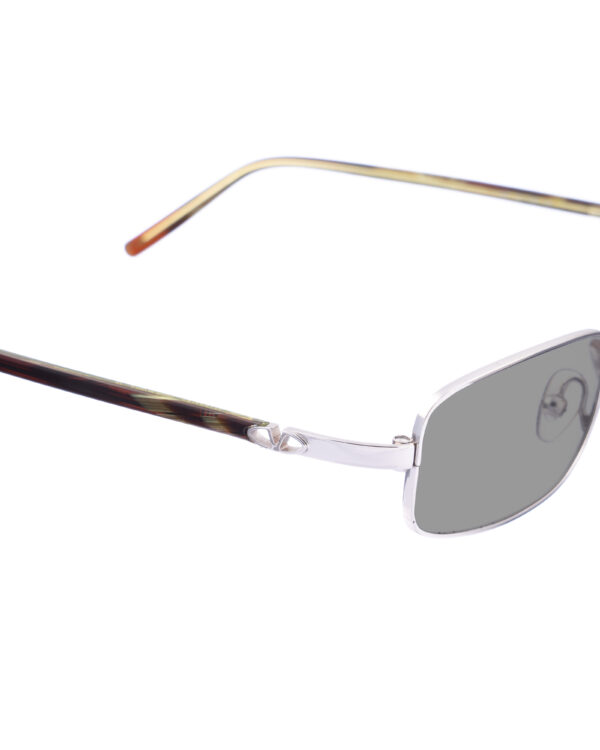 Valentino '00s Silver Office Siren Sunglasses with Black Lenses - Image 3