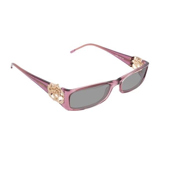 Valentino '00s Violet Rose with Gems Sunglasses with Black Lenses