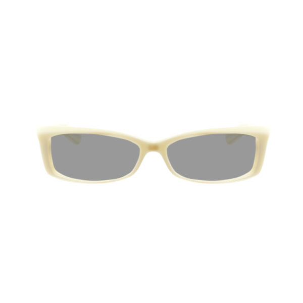 Yves Saint Laurent '00 Cat-Eye Milky White Sunglasses with Black Lenses