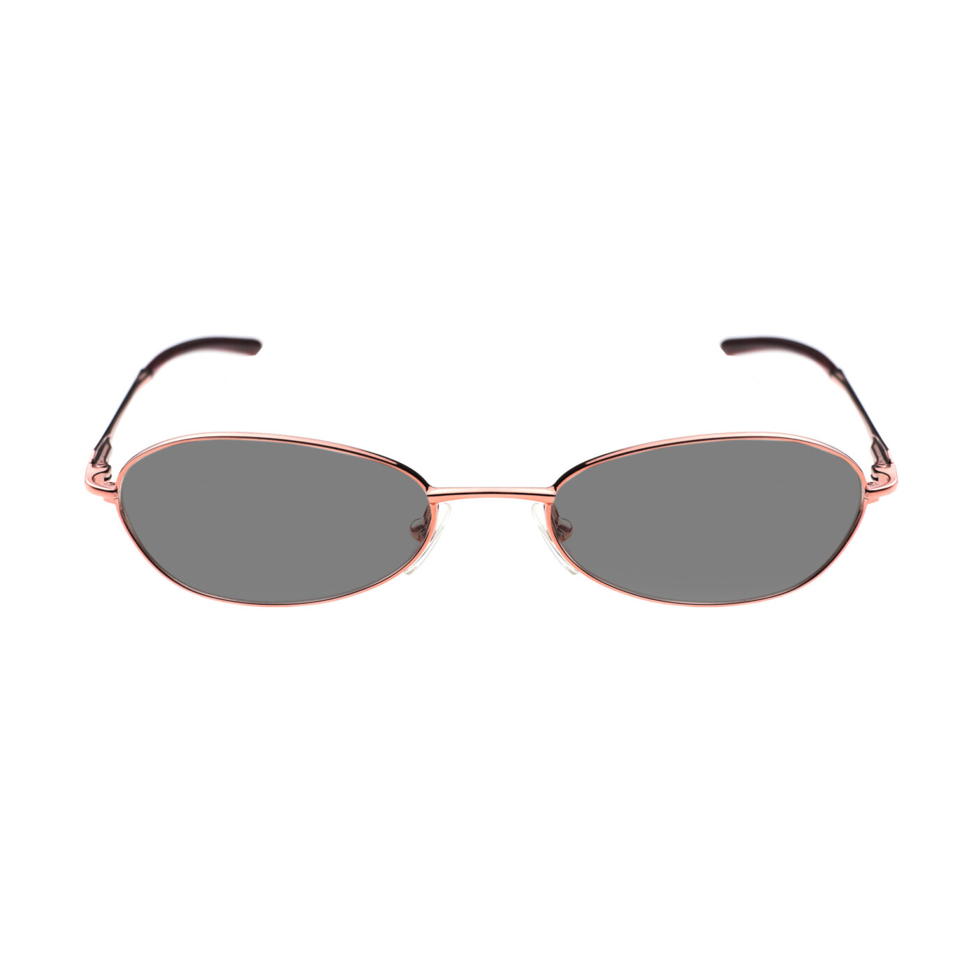 Yves Saint Laurent '90s Pink Oval Sunglasses with Black Lenses - Image 2