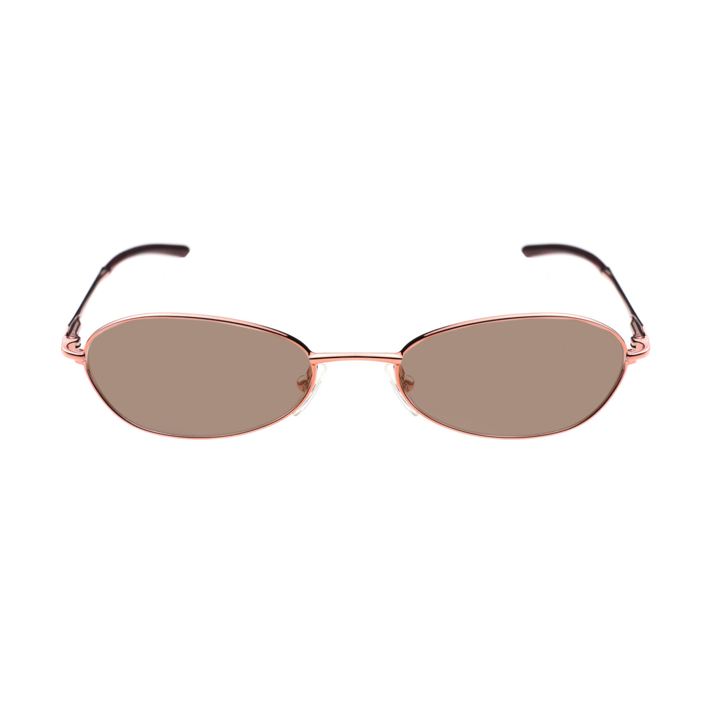 Yves Saint Laurent '90s Pink Oval Sunglasses with Brown Lenses - Image 2