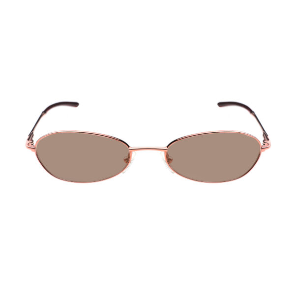 Yves Saint Laurent '90s Pink Oval Sunglasses with Brown Lenses - Image 2
