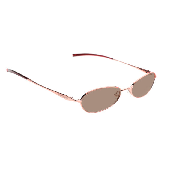 Yves Saint Laurent '90s Pink Oval Sunglasses with Brown Lenses