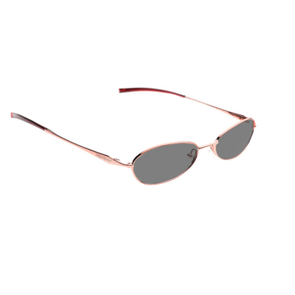 Yves Saint Laurent '90s Pink Oval Sunglasses with Black Lenses