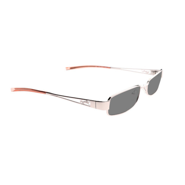 Yves Saint Laurent '90s Silver & Red Signature Sunglasses with Black Lenses