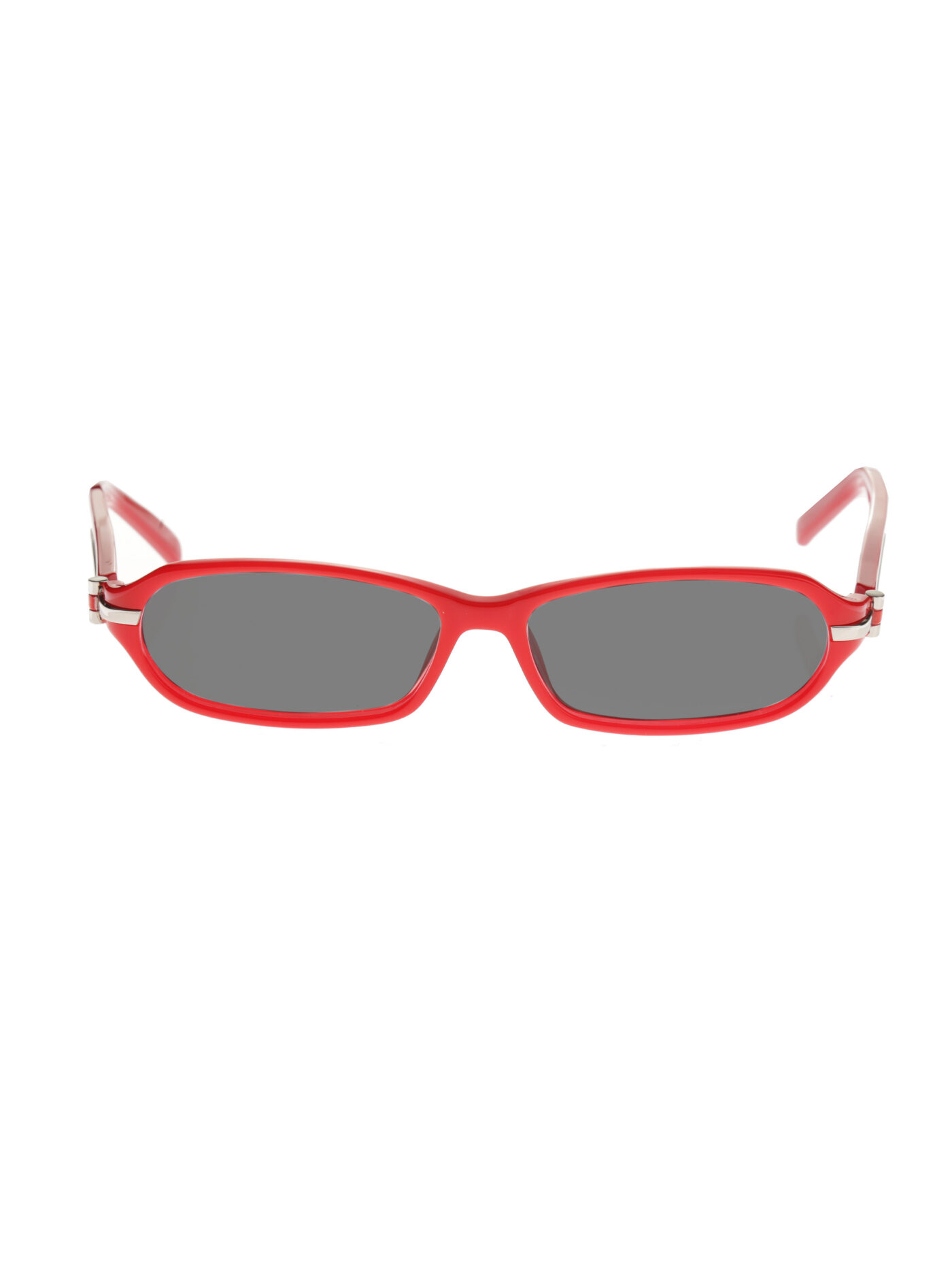 Yves Saint Laurent Red Plastic Frame Sunglasses with Black Lenses - Image 2