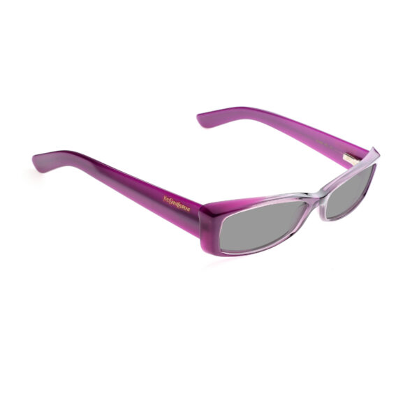 Yves Saint Laurent '00 Cat-Eye Purple Sunglasses with Black Lenses - Image 2