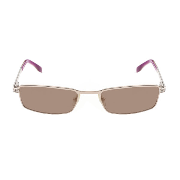 Yves Saint Laurent '90s Silver & Purple Crystals Sunglasses with Brown Lenses - Image 2